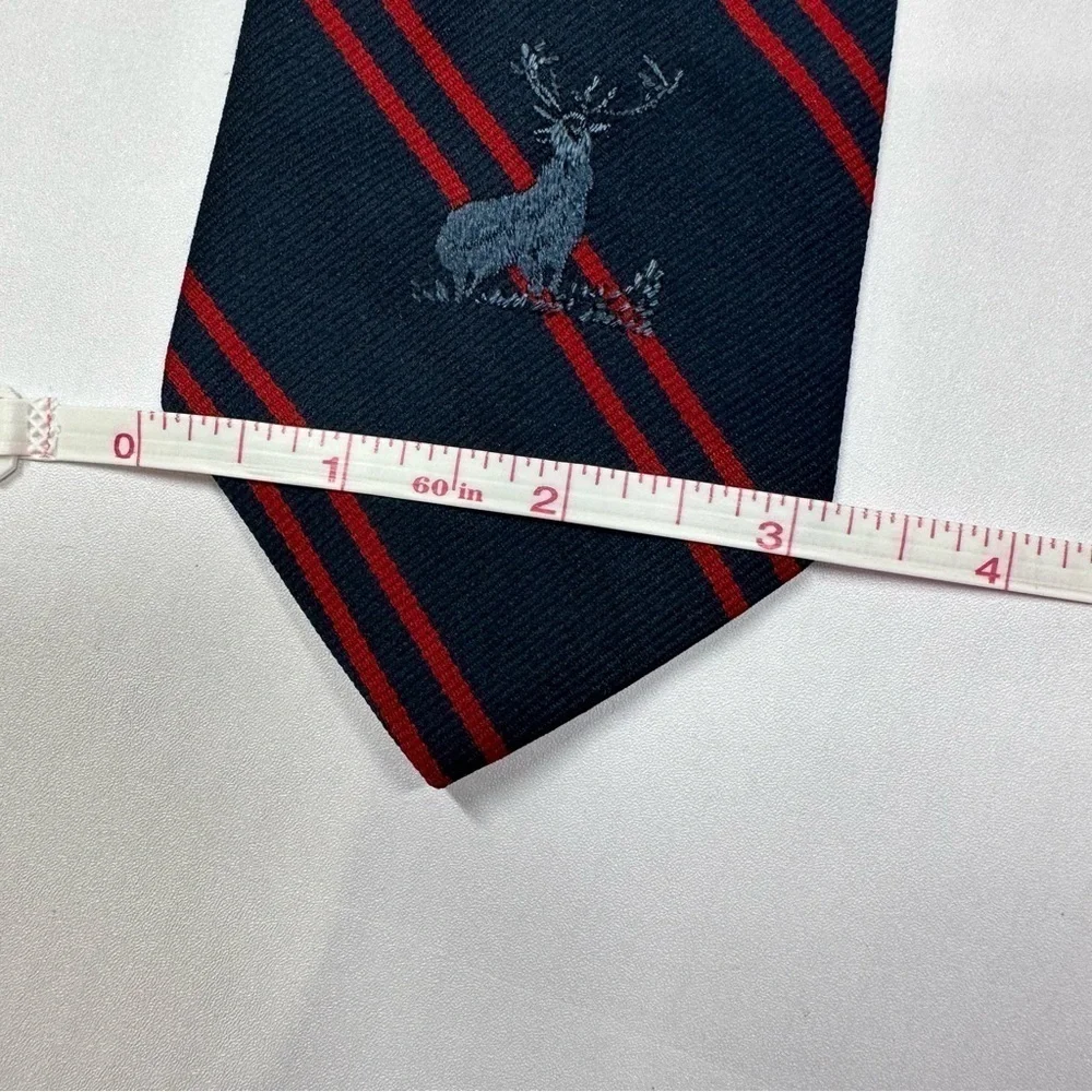 THE HARTFORD Navy Blue Tie with Red Stripes